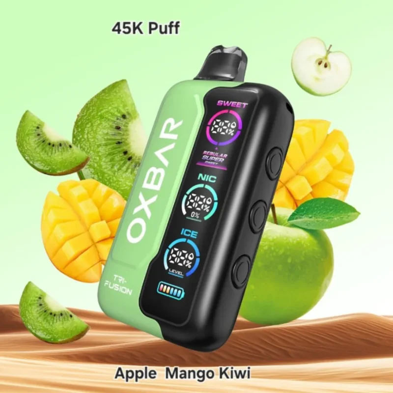 Apple Mango Kiwi - OXBAR TRI Fusion 45000 Disposable Vape in Dubai, UAE