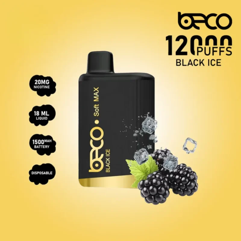 Black Ice - Beco Soft Max 12000 Puffs Disposable Vape in Dubai, UAE