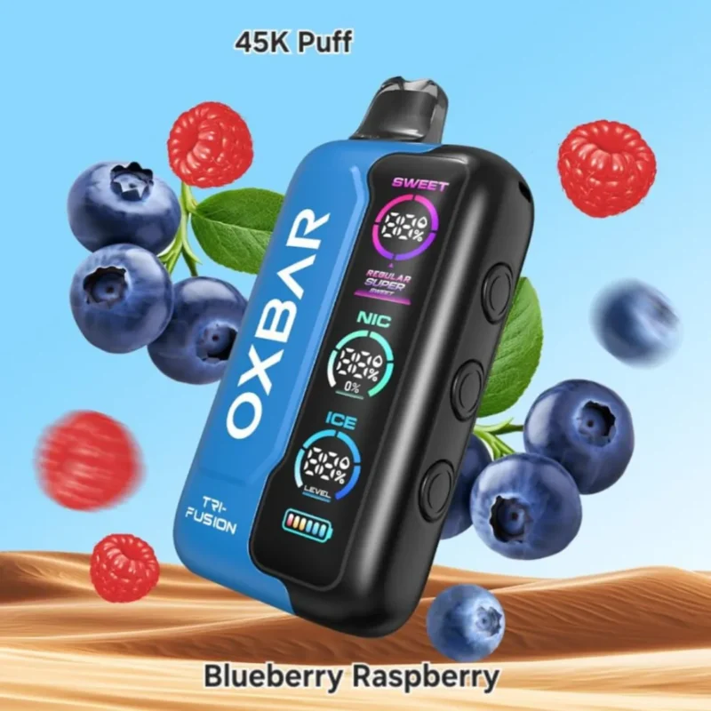Blueberry Raspberry - OXBAR TRI Fusion 45000 Disposable Vape in Dubai, UAE