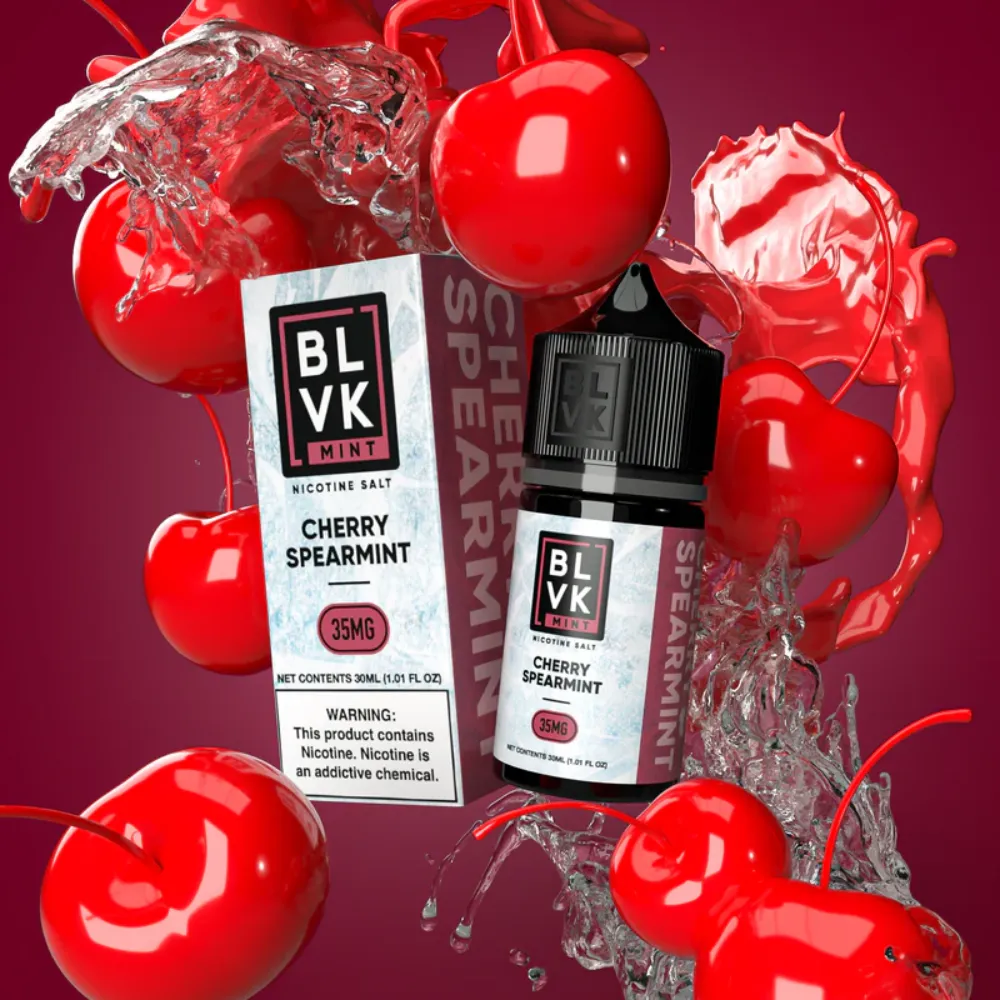 Cherry Spearmint -BLVK MINT Series Saltnic 30ml E-Liquid in Dubai, UAE