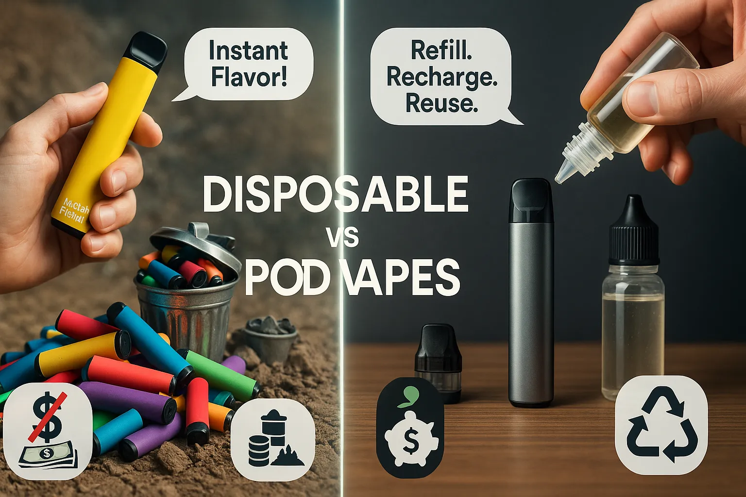 Disposable vape vs Refillable vape