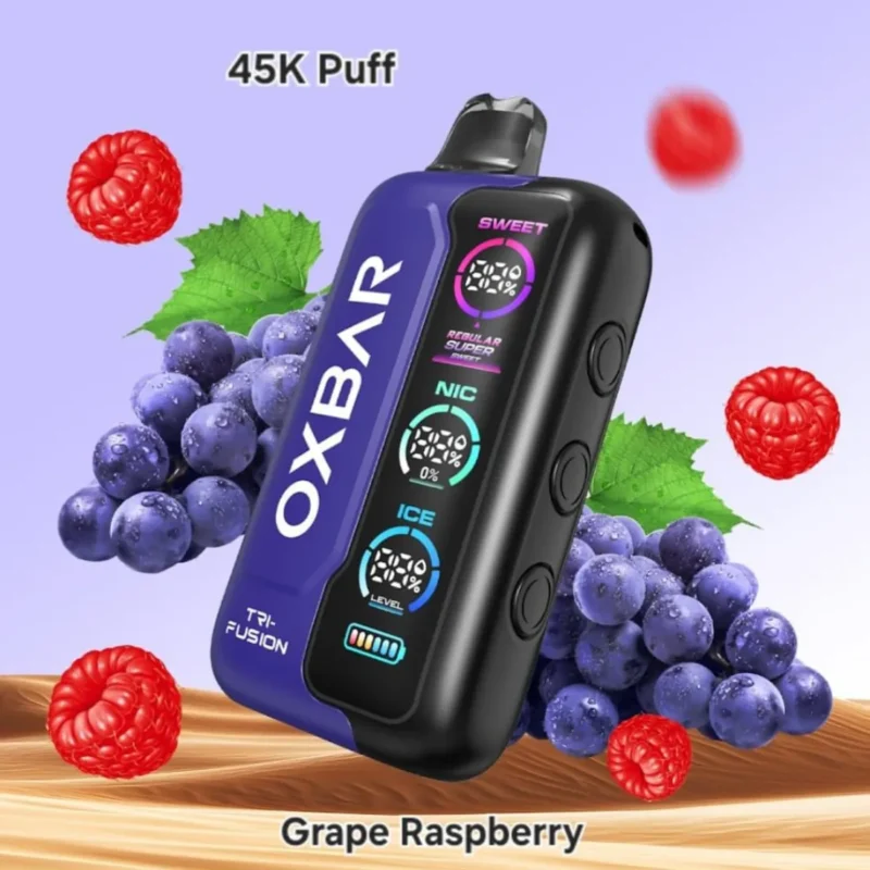 Grape Raspberry - OXBAR TRI Fusion 45000 Disposable Vape in Dubai, UAE