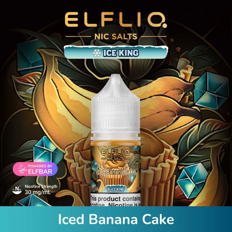 Iced Banana Cake - Elfliq Salt Nicotine 30ml Ice King by Elfbar in Dubai, UAE