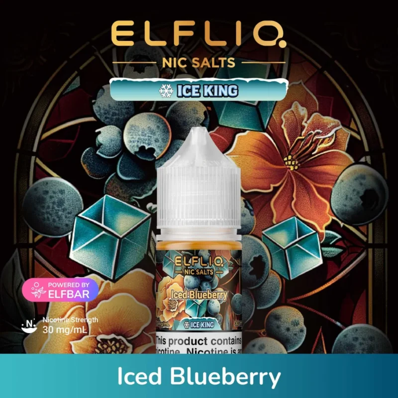 Iced Blueberry - Elfliq Salt Nicotine 30ml Ice King by Elfbar in Dubai, UAE