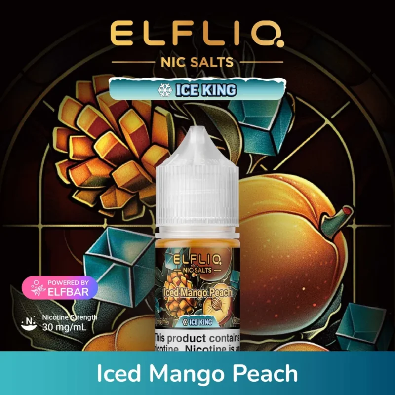 Iced Mango Peach - Elfliq Salt Nicotine 30ml Ice King by Elfbar in Dubai, UAE