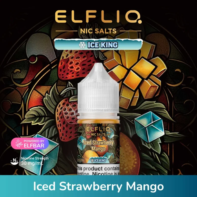 Iced Strawberry Mango - Elfliq Salt Nicotine 30ml Ice King by Elfbar in Dubai, UAE