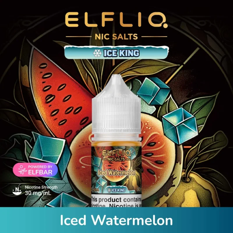 Iced Watermelon - Elfliq Salt Nicotine 30ml Ice King by Elfbar in Dubai, UAE
