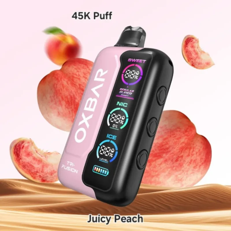 Juicy Peach - OXBAR TRI Fusion 45000 Disposable Vape in Dubai, UAE