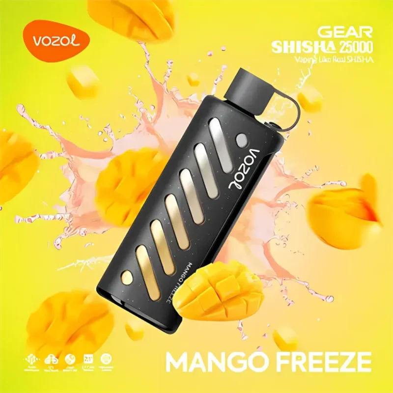 Mango Freeze - VOZOL Gear Shisha 25000 Puffs Dual Mode Disposable Vape 5mg in Dubai, UAE