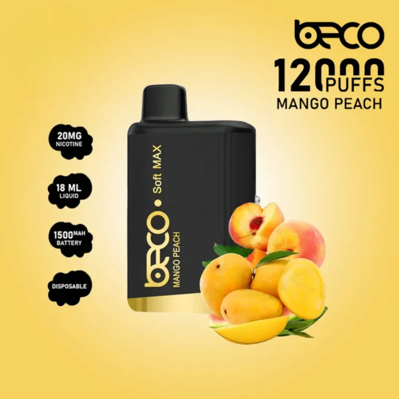 Mango Peach - Beco Soft Max 12000 Puffs Disposable Vape in Dubai, UAE