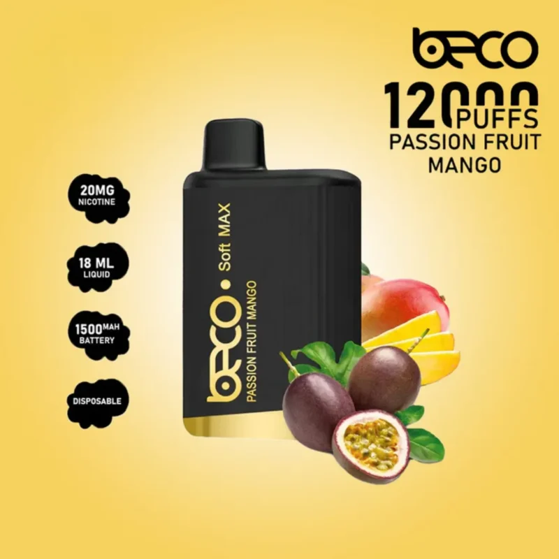 Passion Fruit Mango - Beco Soft Max 12000 Puffs Disposable Vape in Dubai, UAE