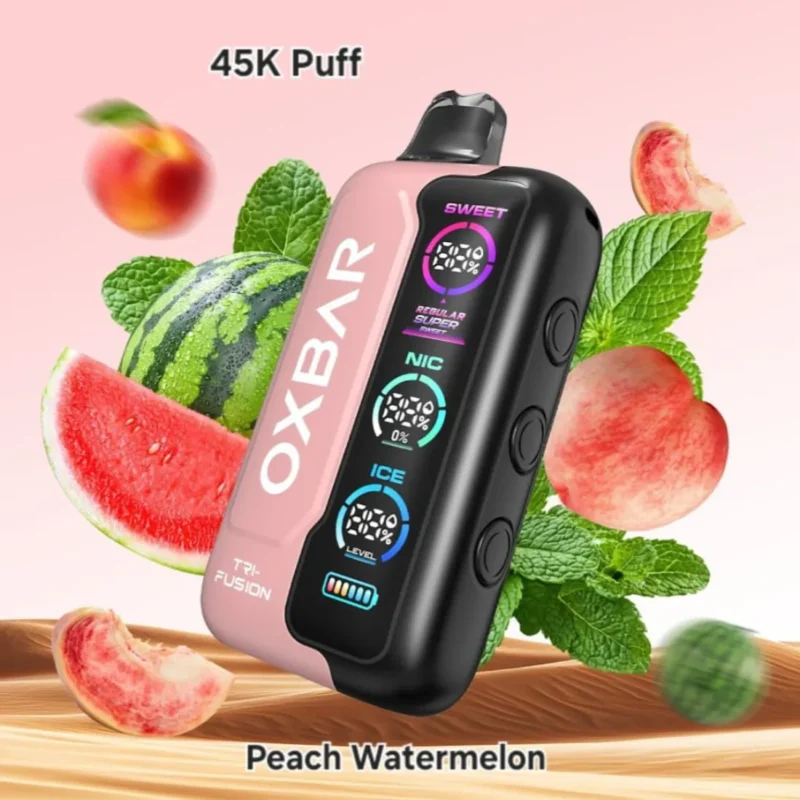 Peach Watermelon - OXBAR TRI Fusion 45000 Disposable Vape in Dubai, UAE