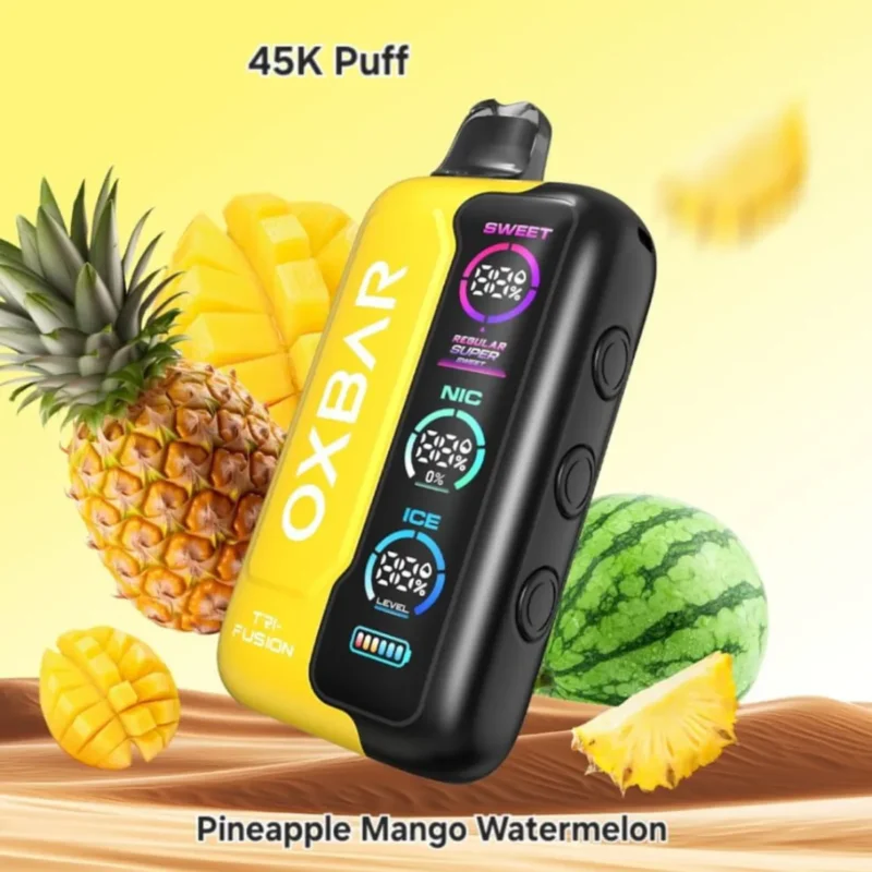 Pineapple Mango Watermelon - OXBAR TRI Fusion 45000 Disposable Vape in Dubai, UAE
