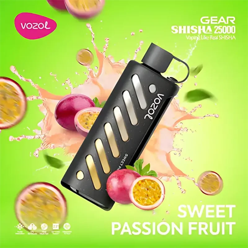 Sweet Passion Fruit - VOZOL Gear Shisha 25000 Puffs Dual Mode Disposable Vape 5mg in Dubai, UAE