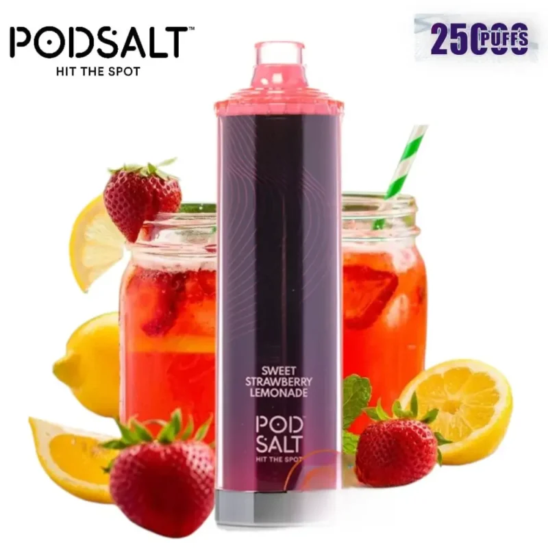 Sweet Strawberry Lemonade- Pod Salt Onyx Cloud 25000 Puffs Disposable Vape in Dubai, UAE