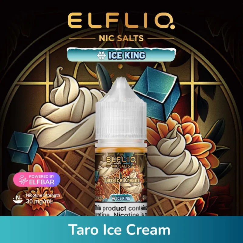 Taro Ice Cream - Elfliq Salt Nicotine 30ml Ice King by Elfbar in Dubai, UAE